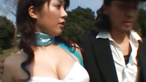 Wang addicted sensual big breasted asian Runa Tsukioka is not against some real hardcore